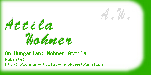attila wohner business card